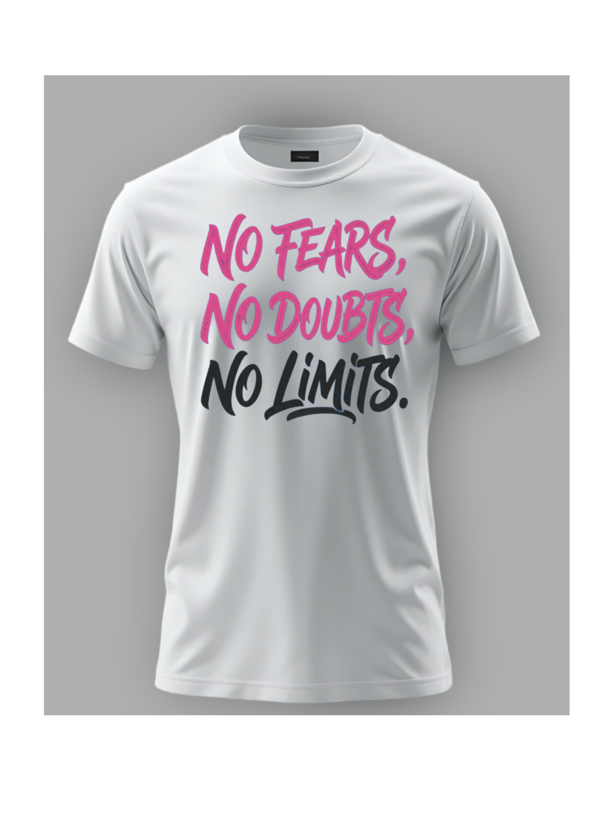 No fears, no doubts, no limits t shirt